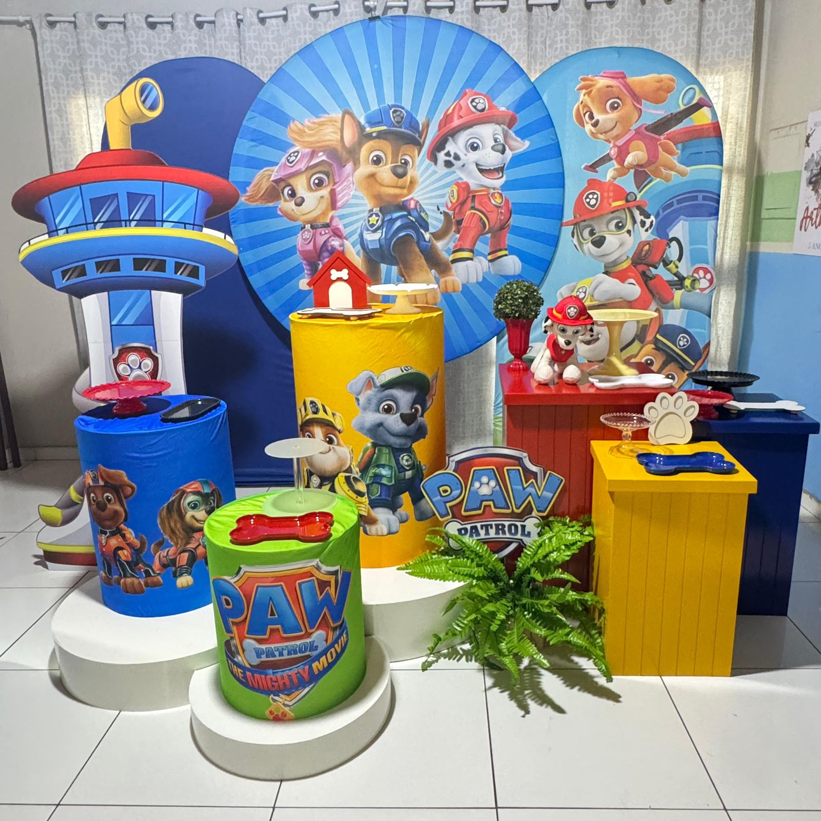 Decoração de festa com tema Patrulha Canina
