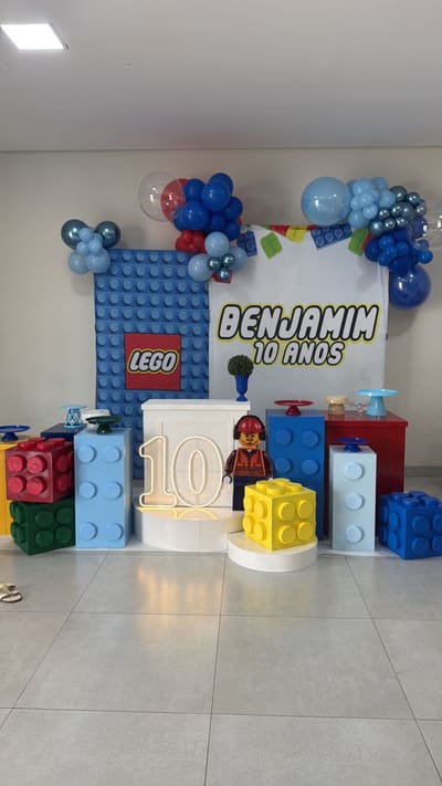 Decoração de festa infantil tema Lego em Porto Velho