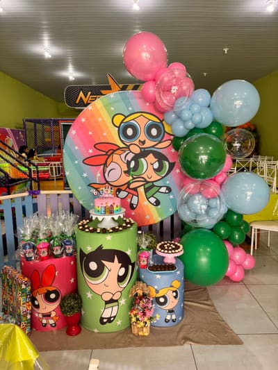Decoração de festa infantil tema Meninas Superpoderosas em Porto Velho