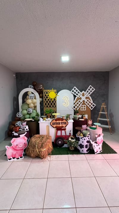 Decoração de festa infantil tema Fazendinha em Porto Velho