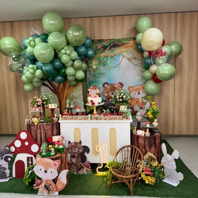 Decoração de festa infantil tema Bosque Encantado em Porto Velho