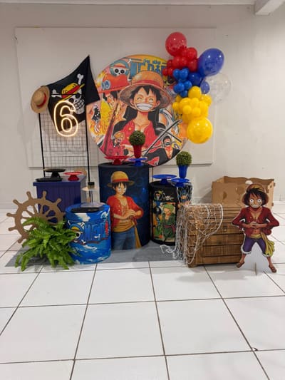 Decoração de festa infantil tema One Piece em Porto Velho