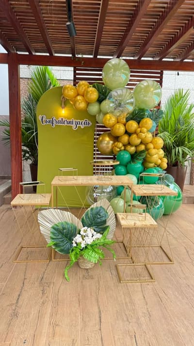 Decoração de confraternização tema Folhagens em Porto Velho