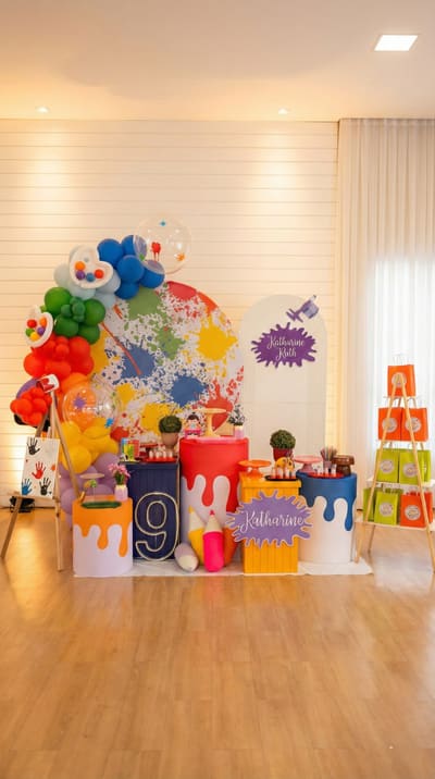 Decoração de festa infantil tema Arco-íris em Porto Velho